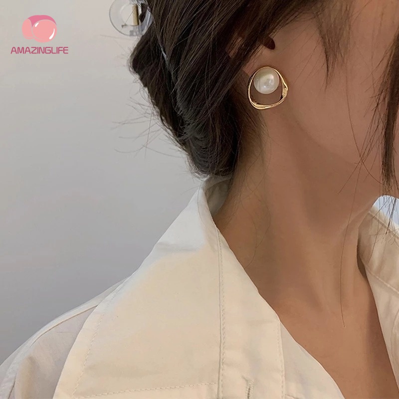 Khuyên Tai Đính Ngọc Trai Giả Thời Trang Dành Cho Nữ