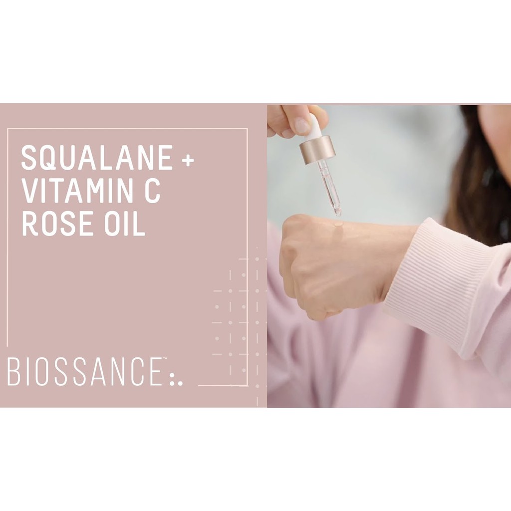 Dầu Dưỡng hữu cơ Biossance Squalane + Vitamin C Rose Oil