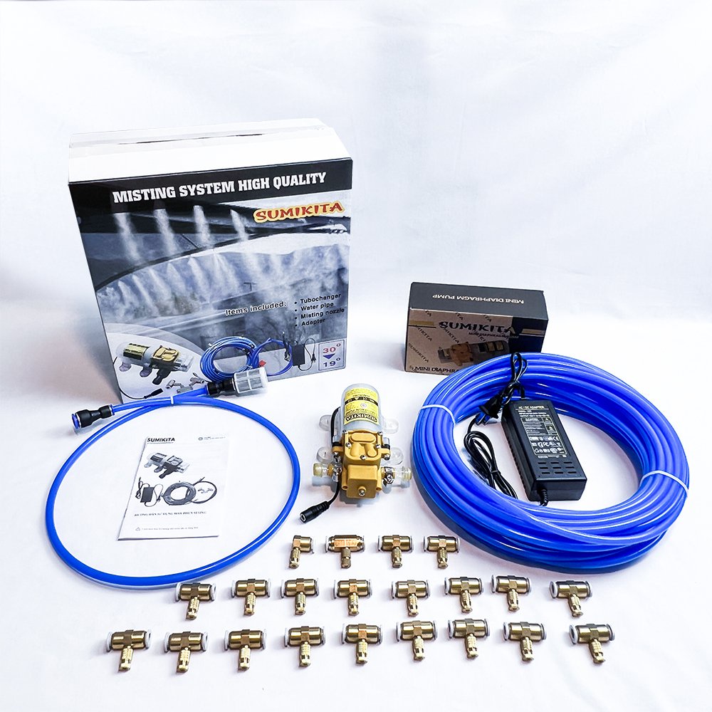 Hệ thống phun sương Sumikita LC635 làm mát tưới cây quán cà phê ô tô béc phun mưa phun sương tạo ẩm