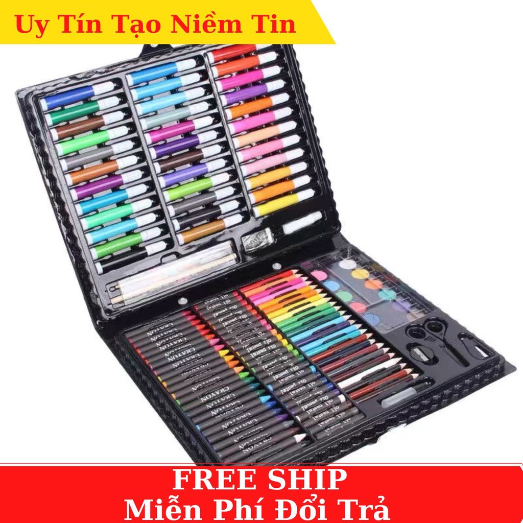 Bộ hộp màu 150 chi tiết cho bé yêu , tô vẽ thỏa sức sáng tạo với rất nhiều màu sắc