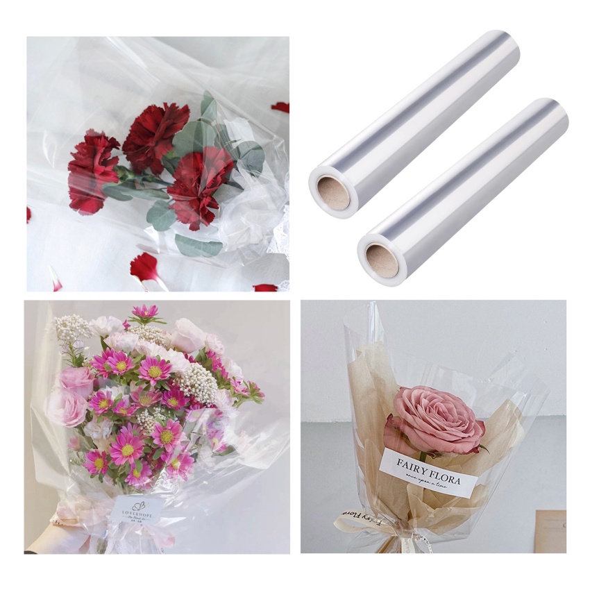 1 Cuộn Giấy Bóng Kính Gói Quà Hoa Nghệ Thuật Thủ Công