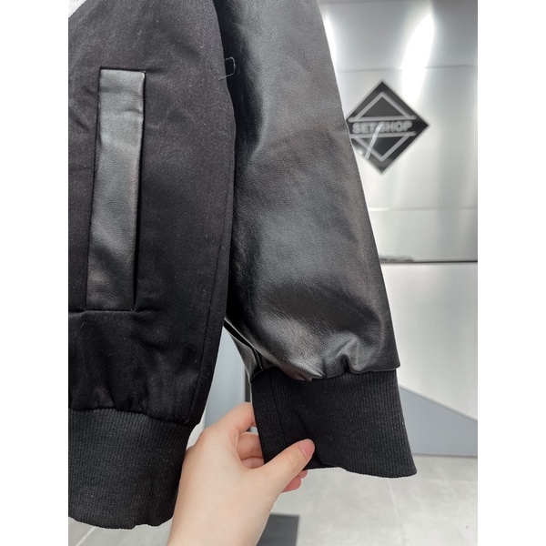  Áo khoác bomber phối tay da cực chất | BigBuy360 - bigbuy360.vn