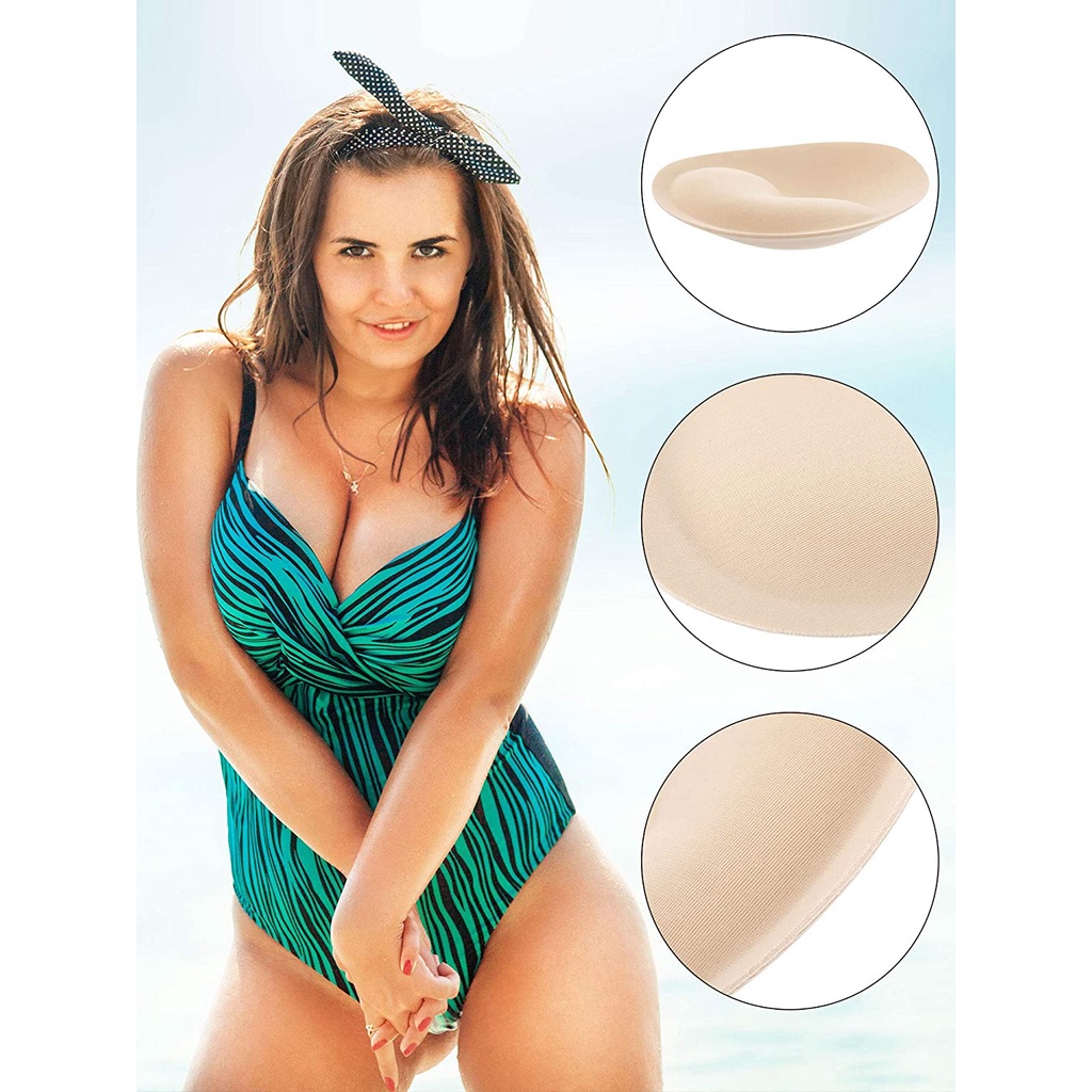Cặp miếng đệm nâng ngực phối silicone tháo rời được tiện lợi dành cho áo ngực