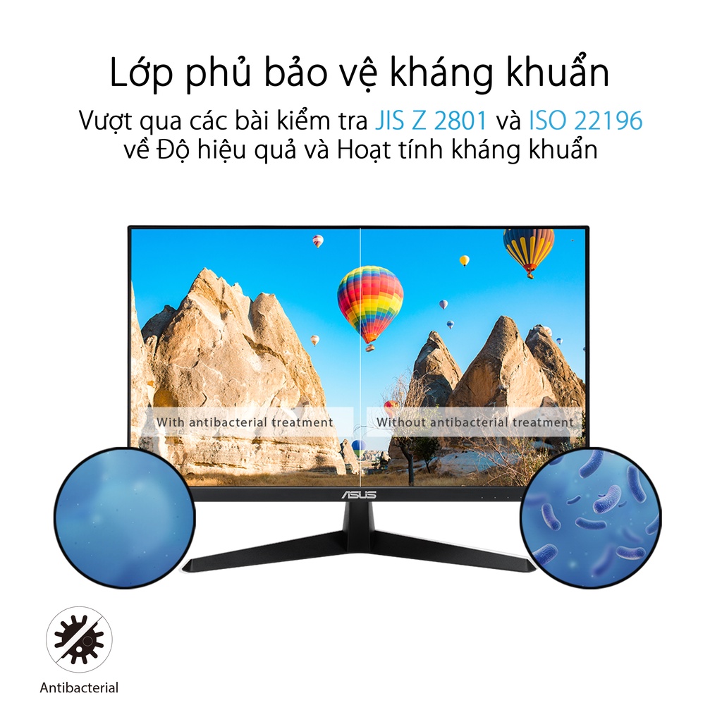 Màn hình Chơi Game Bảo vệ mắt VY249HGE 24" IPS 1ms MPRT 144Hz FreeSync Premium Viền mỏng Chống khuẩn