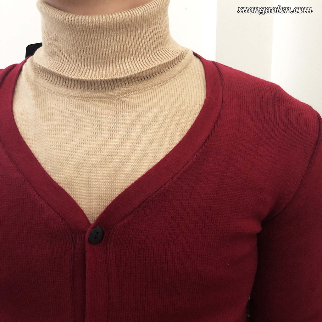 Áo khoác cardigan nam ABABA đẹp, kiểu dáng Hàn Quốc, cardigan nam, khoác len nam cổ V