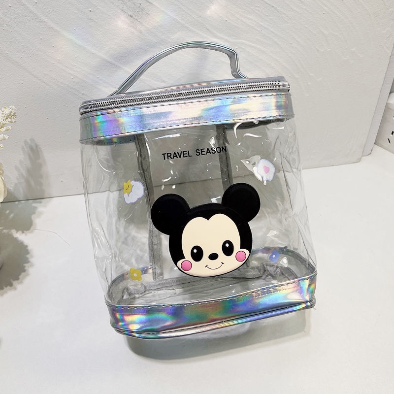 Túi Đựng Mỹ Phẩm Trong Suốt Cỡ Lớn Chống Thấm Nước Họa Tiết Hoạt Hình Xinh Xắn