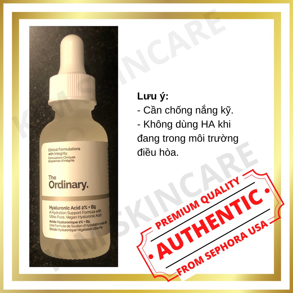 The Ordinary Hyaluronic acid 2% + B5 Dưỡng Ẩm Chống Lão Hóa Tái Tạo Da Phục Hồi Da Se Khít Lỗ Chân Lông