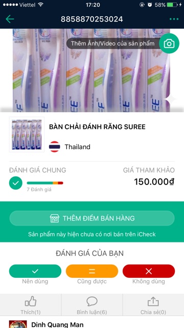 Bàn chải đánh răng SUREE siêu mềm thái lan