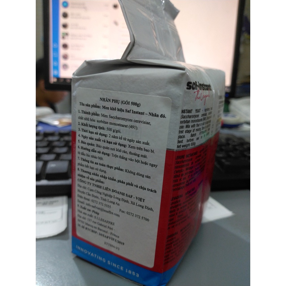men nhạt Pháp nhãn đỏ gói 500g