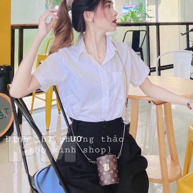 [Mã FAMARAL1 giảm 10K đơn 50K] Sét áo sơ mi ngắn tay + QUÀN BAGY CÓ SIZE
