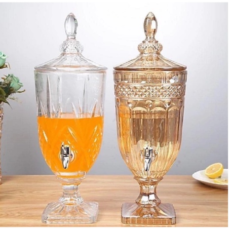 BÌNH THỦY TINH ĐỰNG NƯỚC CÓ VÒI VẶN INOX ĐA NĂNG