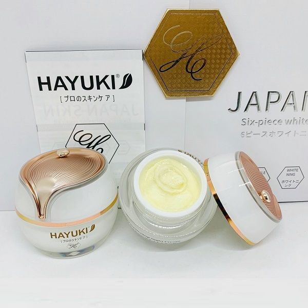 Bộ mỹ phẩm Hayuki dưỡng trắng da, mờ thâm nám 6in1 hàng chuẩn Nhật