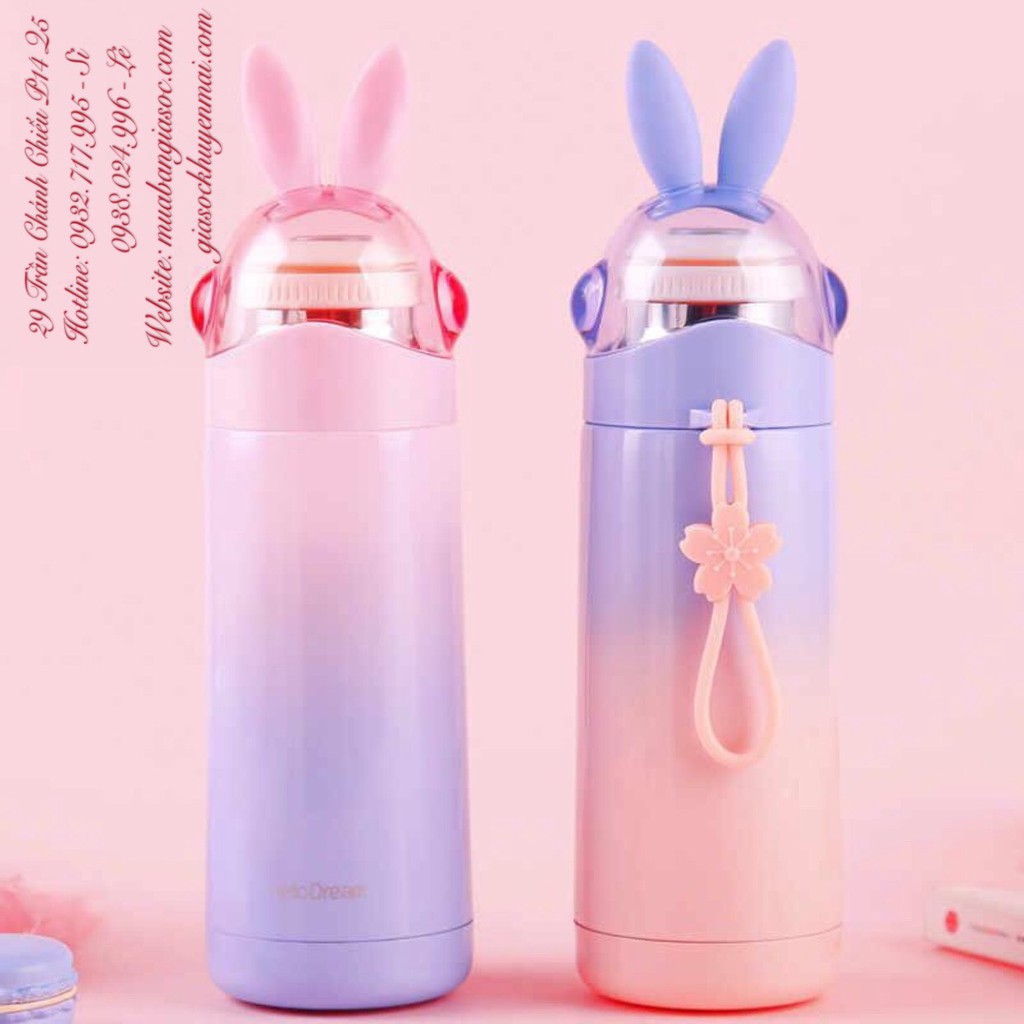 BÌNH GIỮ NHIỆT TAI THỎ 350ML