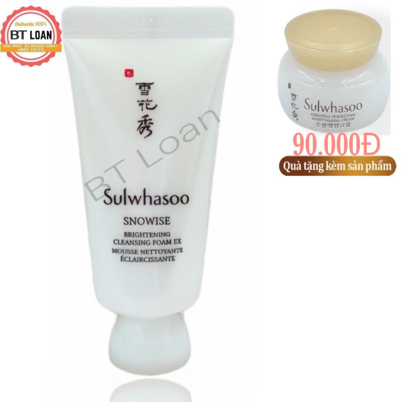 [ MINI 30ML ] Sữa rửa mặt trắng da Sulwhasoo Snowise Brightening Cleansing Foam