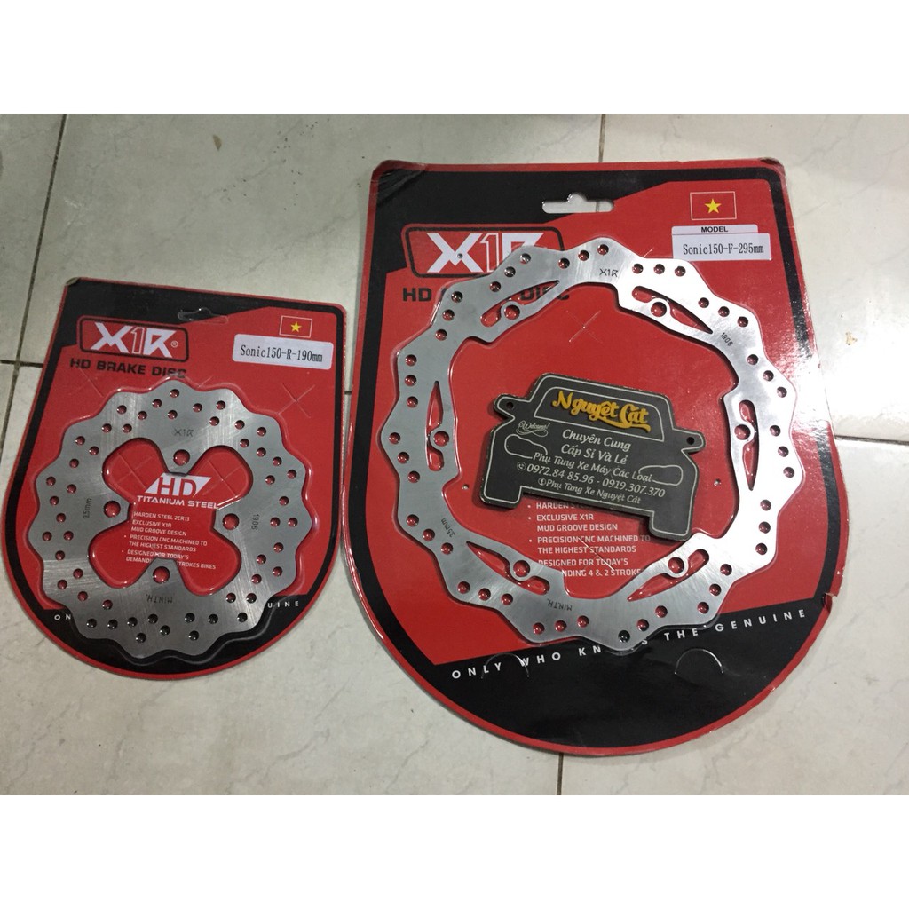 Cặp dĩa trước sau x1r cho Sonic