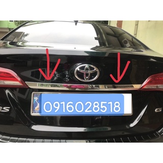 Ốp tay mở cốp, thanh đít cốp xe vios 2019 2020 2021 2022 mạ crom