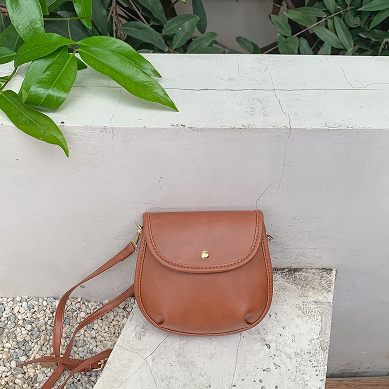 Túi xách messenger IELGY bằng da PU nắp lật thời trang Hàn giản dị cho nữ