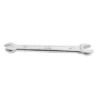 Silver tone 5.5mm x 7mm u shape double open-end wrench tool
