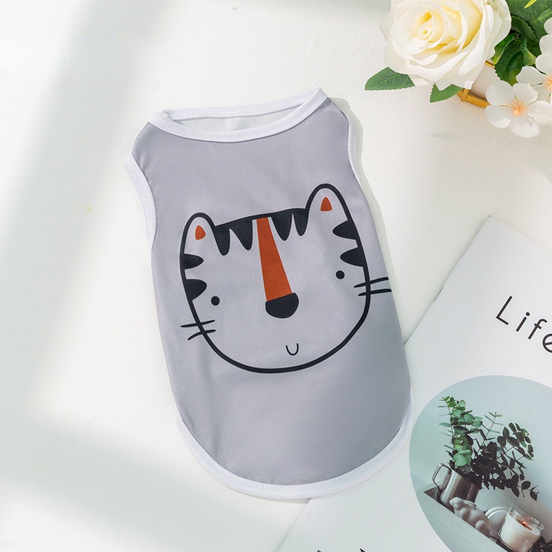 (MớI) Áo Vest MùA Hè, HọA TiếT HoạT HìNh Cho Thú Cưng