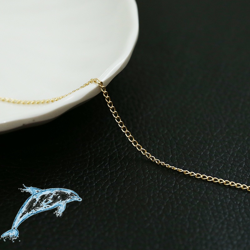 Dây Chuyền Mạ Vàng 14k Hình Chữ o Làm Tay diy Nhiều Màu Sắc