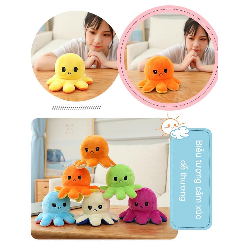 Bạch tuộc cảm xúc 2 mặt size 20cm siêu cute