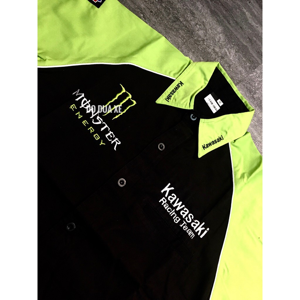 Áo sơ mi đua xe kawasaki