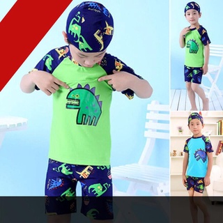 [ Hàng Hot ] Bộ Bơi Khủng Long Kèm Mũ Cho Bé Co Dãn Thoải Mái Ôm Dáng Vừa Vặn