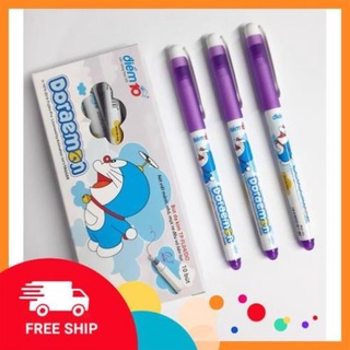 Freeship Bút lông kim màu tím FL - 04 Doreamon.
