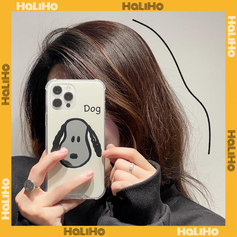 iPhone Case Acrylic HD Mirror Laser Airbag Shockproof Protection Camera Cute Puppy Simple Compatible For iPhone 11 iPhone 13 Pro Max iPhone 12 Pro Max iPhone 7 Plus iPhone xr xs