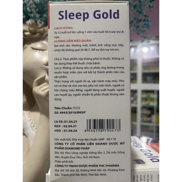 Viên an thần Sleep Gold - Giúp ngủ ngon, giảm căng thẳng