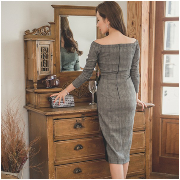 Plus Size Office Lady Fashion Midi Dress Women V-neck Long Sleeve High Waist Tunic Wrap Bodycon Party Dinner Pencil Dresses