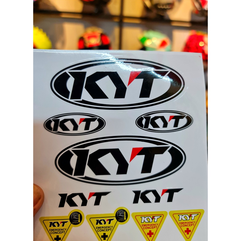 Bộ tem Logo KYT dán nón bảo hiểm siêu chất
