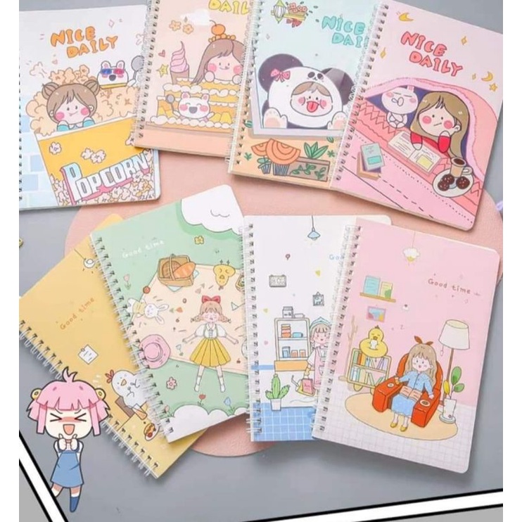 SỔ LÒ XO 100 TRANG khổ A5  bìa cứng chống thấm mã 32K100-343