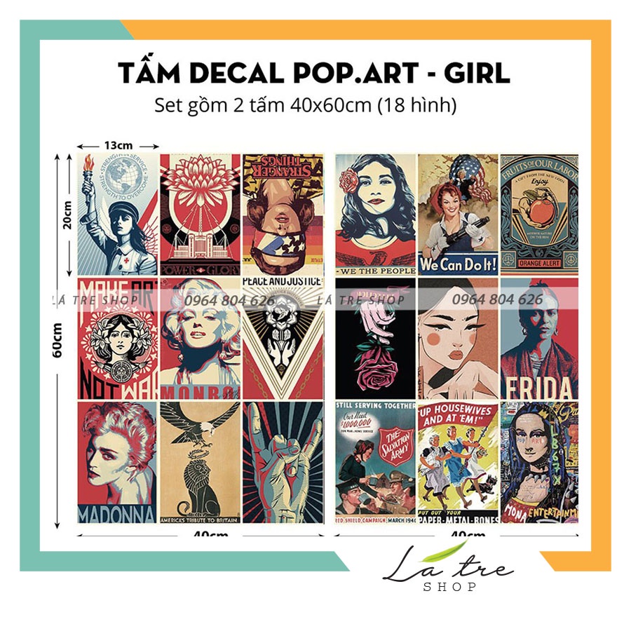 Tranh decor phòng ngủ Poster tranh decan decor hình dán tường vintage trang trí áp phích dán tường quầy bar GIRL 1003