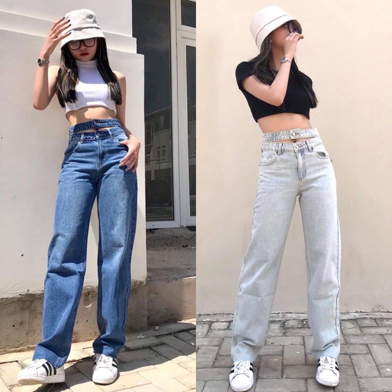 [ 𝐑𝐄̉ 𝐕𝐎̂ Đ𝐈̣𝐂𝐇 ]Quần Jean Culottes Ống Rộng Xuất Xịn VNXK