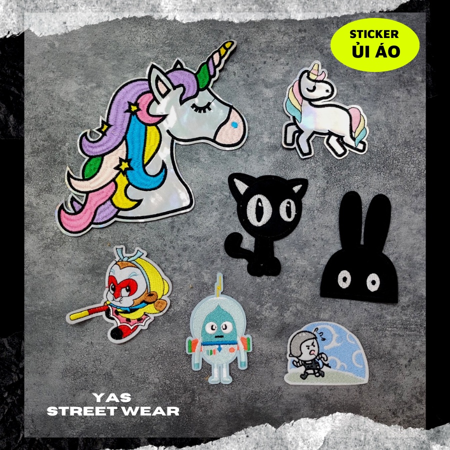 Sticker ủi áo cao cấp, miếng dán quần áo dùng làm Patch ủi, miếng vá quần áo, vá áo phao, trang trí BALO