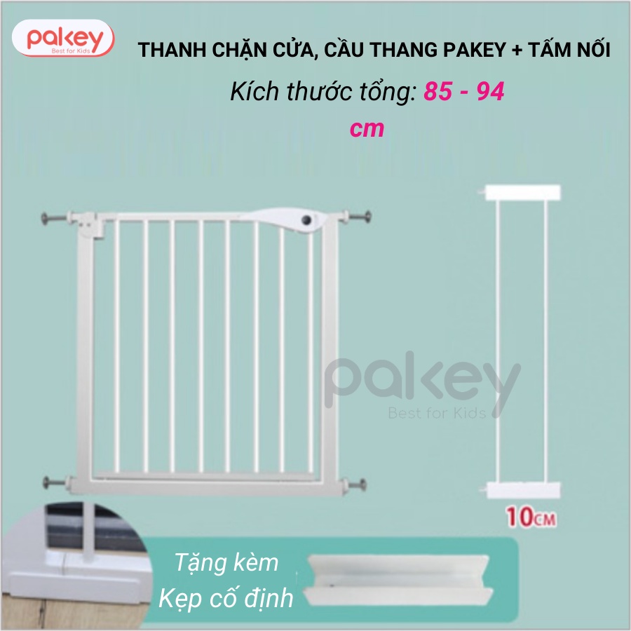 Thanh Chắn Cầu Thang, Thanh Chắn Cửa Pakey Không Khoan Tường Cao 79cm Bảo Vệ An Toàn Cho Bé Yêu