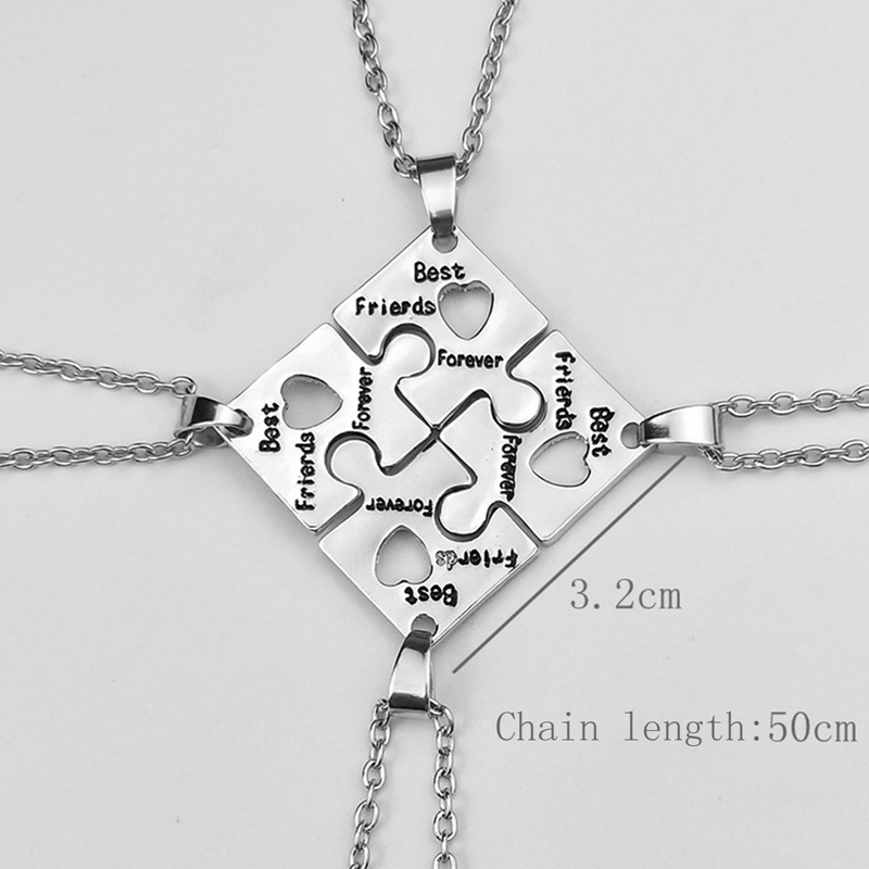 Set 4 Vòng cổ Tình Bạn Mặt Trăng Và Ngôi Sao Đính Đá Thời Trang