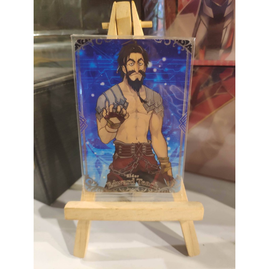 Thẻ bài bánh xốp Fate Grand Order FGO Edward Teach N - Tặng bọc bài nhựa bảo quản