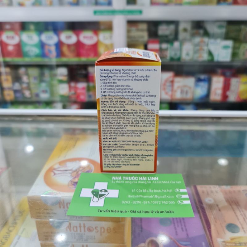 Viên uống Vitamin tổng hợp Pharmaton Energy ⚡ Tặng quà ⚡ Hộp 30 viên Bổ sung nhân sâm giúp cơ thể khỏe mạnh