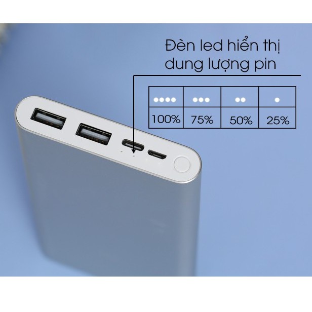 [Mã SKAMPUSHA8 giảm 8% đơn 300K] Pin dự phòng 10000mAh gen3 PLM13ZM bản sạc nhanh