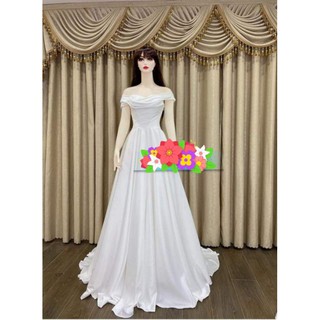 Váy cưới vải phi nhật cao cấp