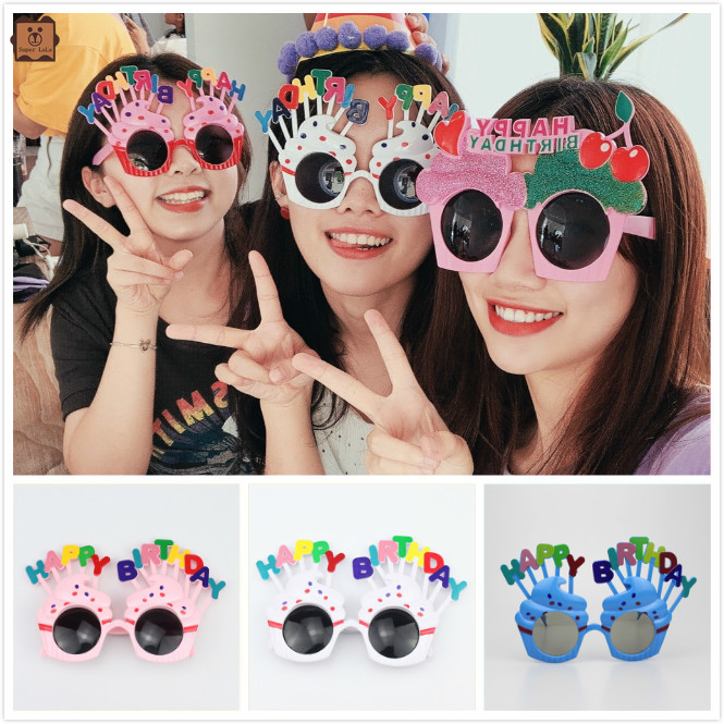 Kính mắt thiết kế họa tiết đáng yêu tiện dụng để làm đạo cụ chụp ảnh tiệc sinh nhật