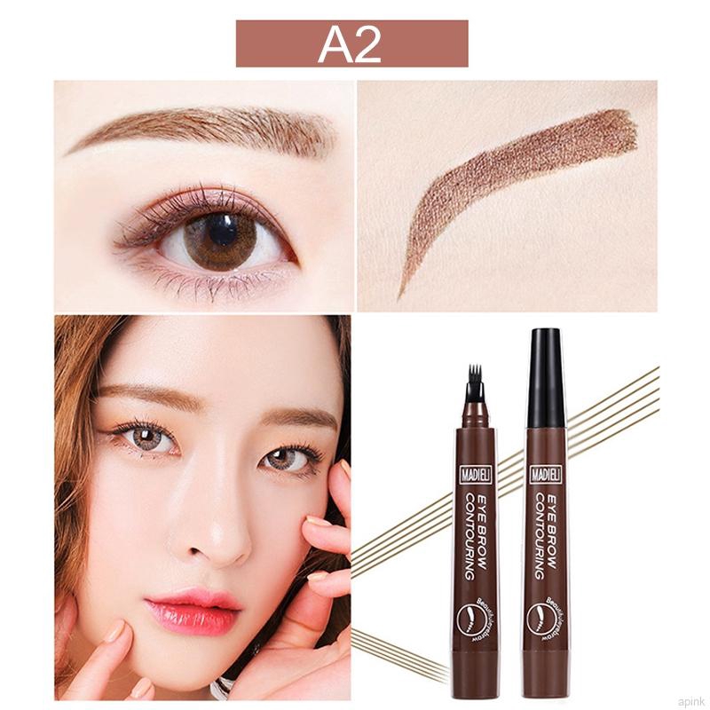 Bút chì kẻ lông mày phẩy sợi 4D chất lượng cao Chì kẻ mày chống thấm nước bền màu dài lâu