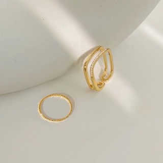1 Nhẫn Vuông 2 Mảnh Dành Cho Nữ