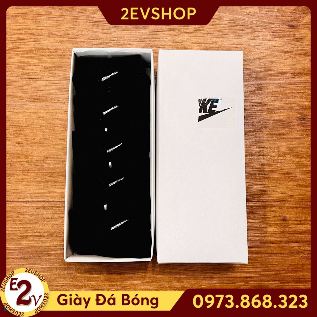 Hộp tất cotton 5 đôi cổ ngắn phụ kiện đá bóng nam rẻ, combo vớ thể thao cao cấp - 2EVSHOP