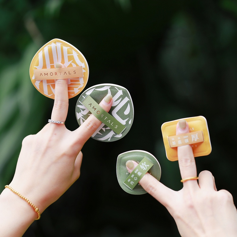 AMORTALS  Set 2 Mút Trang Điểm Ướt Và Khô Hình Quả Trứng 100 Điểm Cho Nữ