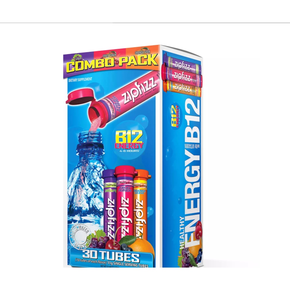 Tuýp sủi tăng lực Zipfizz Healthy Energy Drink có tách lẻ