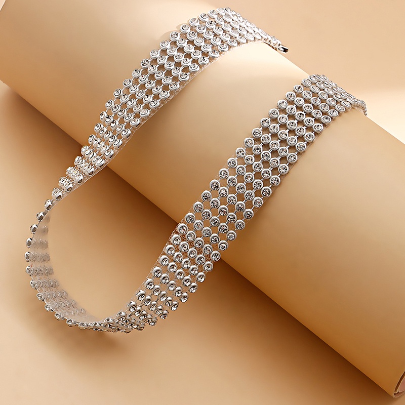Vòng Cổ Choker Dáng Dài Mặt Nơ Đính Đá Pha Lê Sang Trọng Cho Nữ