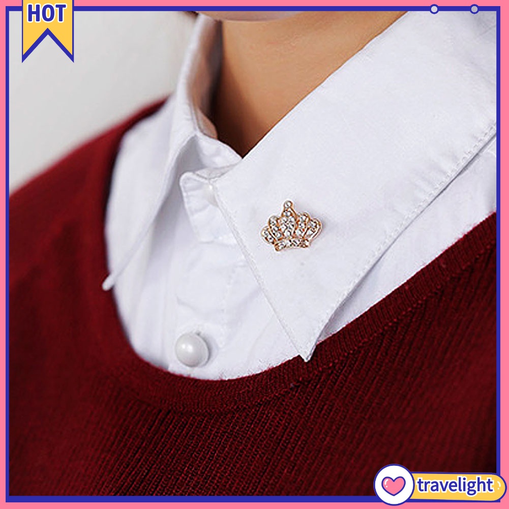 Ghim Cài Áo Hình Vương Miện Đính Đá Thời Trang